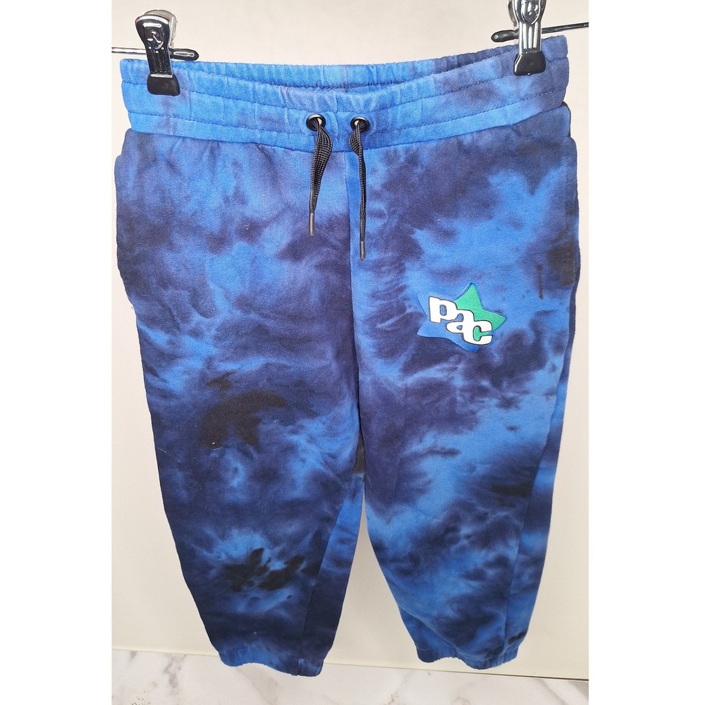 H&M Kids Blue Tie Dye PAC Graphic Jogger Sweatpants Size 8-9Y